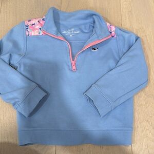 good used condition girls Vineyard Vines quarter zip 4t